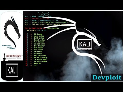 Devploit | Joker Security | Kali Linux 2018.1