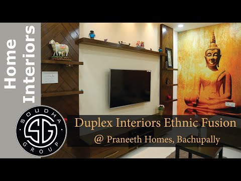 Praneeth Duplex Interiors in Ethnic Fusion- Home Tour