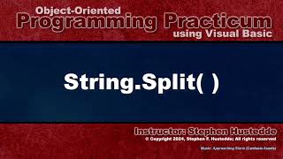 OOP Programming (VB) - 10J String.Split( ) method
