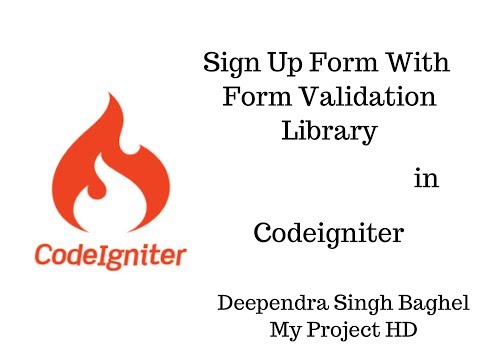 Codeigniter tutorial for beginners in hindi | library in Codeigniter | signup form 2 of 1