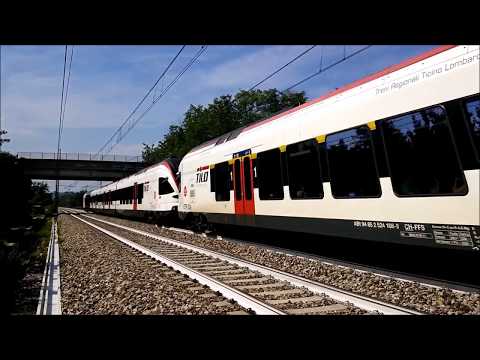 TILO ETR 524 E VECTRON DB 191 CHE STROMBAZZANO IN TRANSITO A LENTATE MONZA. 7 - 7 - 2017
