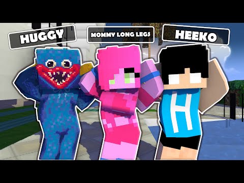 MONSTER SCHOOL: MOMMY LONG LEGS, HEEKO, HUGGY WUGGY CHICKEN WING MEME DANCE - MINECRAFT ANIMATION