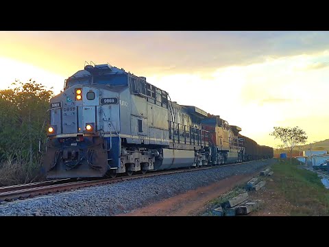 Trem de bauxita partindo de Santa Isabel GO, Ferrovia Norte Sul