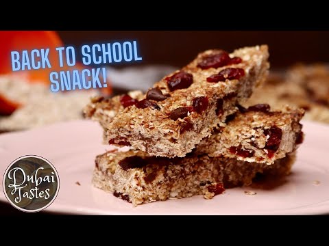 Chocolate & Cranberry Granola Bars | Back To School Snack Idea