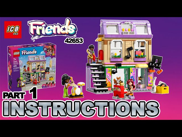 Vídeo relacionado con LEGO Friends Tienda de Música y Apartamento - 3 Mini Muñecos - Figura de Perro Corgi - Instrumentos Musicales Inc. Piano, Batería, Saxofón y Guitarra de Juguete - Regalo para Niñas de 7+ Años 42653