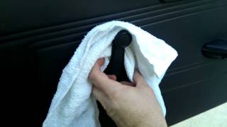 How to remove a window crank with a rag