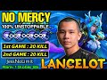 JessNoLimit Lancelot Show No Mercy! 20 Kill Double Gameplay - Top 1 Popularity by JessNoLimit - MLBB