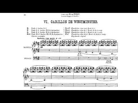 Louis Vierne - Carillon de Westminster (Score Video)