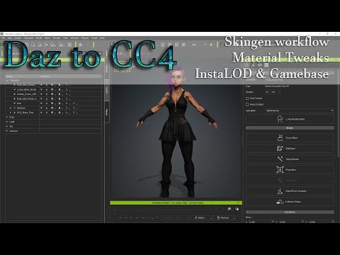 Daz3D To CC4 (for UE5) Part 2: Skingen workflow, material tweaks, InstaLOD & Gamebase