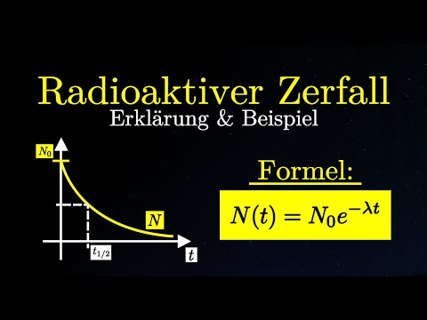 Radioactive decay - calculations, exponential function, half-life, decay law (physics)