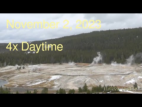 2 de novembro de 2023 Arquivo de câmera de streaming diurno 4x da Upper Geyser Basin