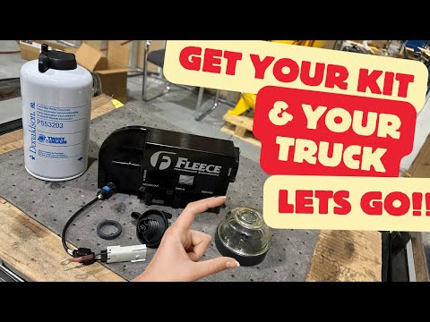 Fleece LOWER Fuel filter kit INSTALL | DIY in the TRUCK!