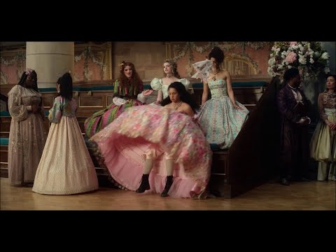 Sofia Wylie sitting in a hoopskirt - The School for Good and Evil (2022)