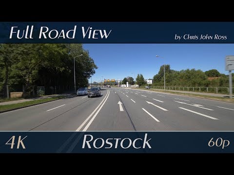 Rostock, Germany: Reutershagen - Hamburger Straße - 4K (UHD/2160p/60p) Video