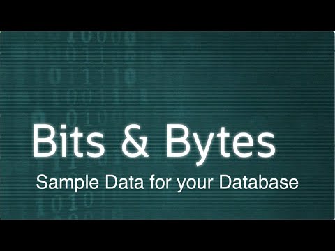 Ep 5 – Sample Data for your Database