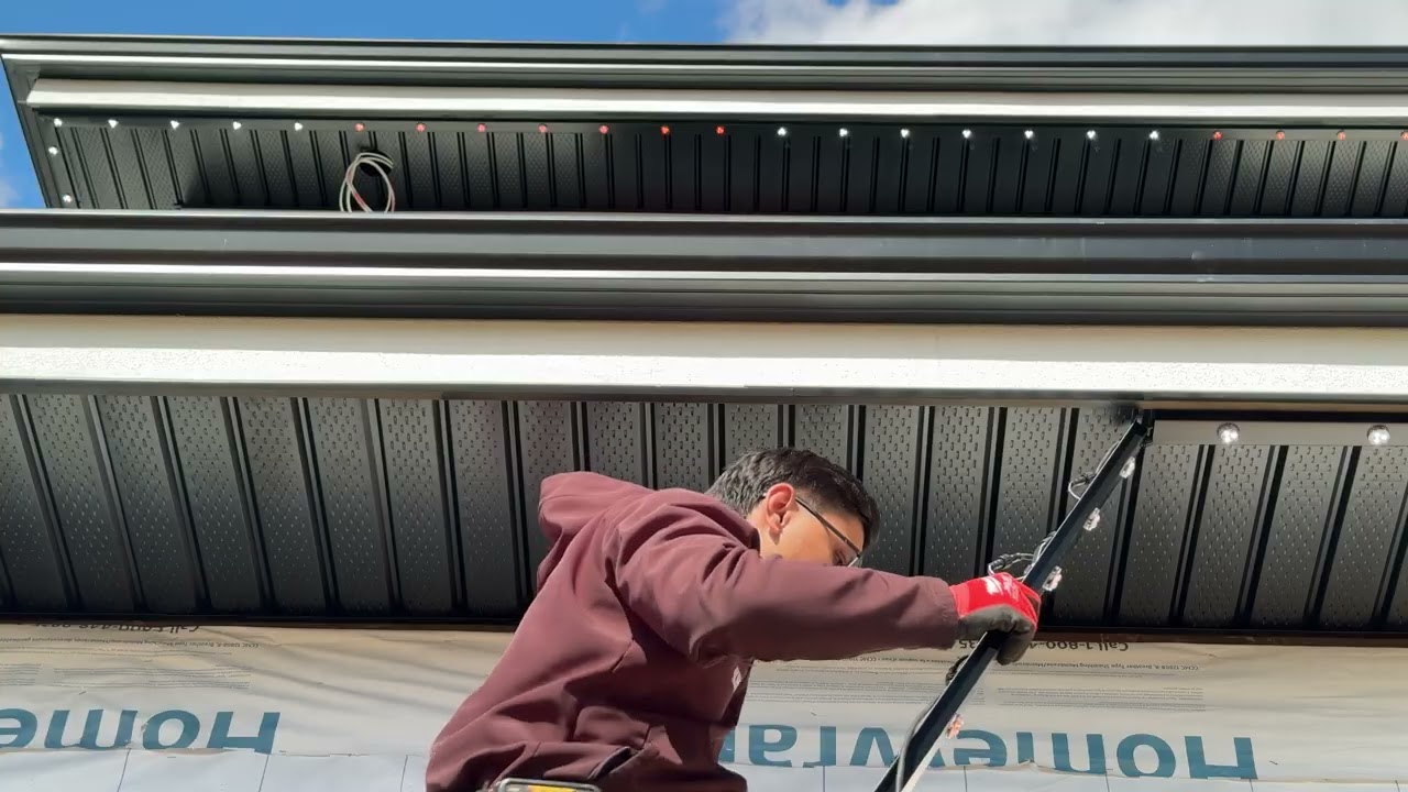 Invisible Track Craftsmanship: Seamless Colour-Matched Eave Mounting