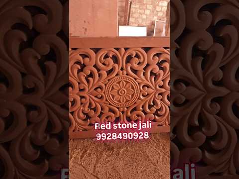 Red sandstone jali, heritage stone jali, stone carving