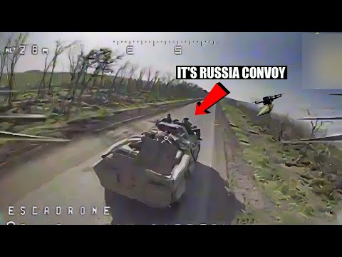Caught on Video: Russian Convoy Obliterated in Ukraine Strike