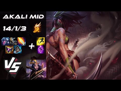 MID Akali vs LeBlanc - EU Challenger Patch 14.13