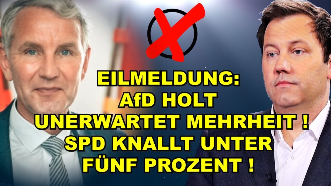 EIL: AfD HOLT Mehrheit! SPD RAST UNTER 5%!