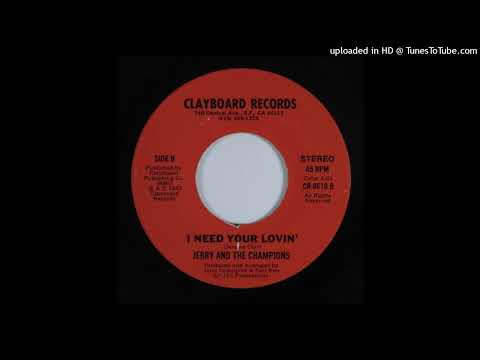 Rare Modern Soul Boogie Jerry & The Champions - I Need Your Lovin'