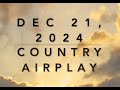 Billboard Top 60 Country Airplay Dec 21 2024