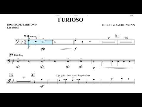 Furioso (Robert W. Smith) Trombone, Baritone B.C. & Bassoon Play Along