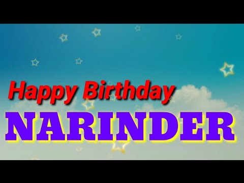Happy Birthday Narinder