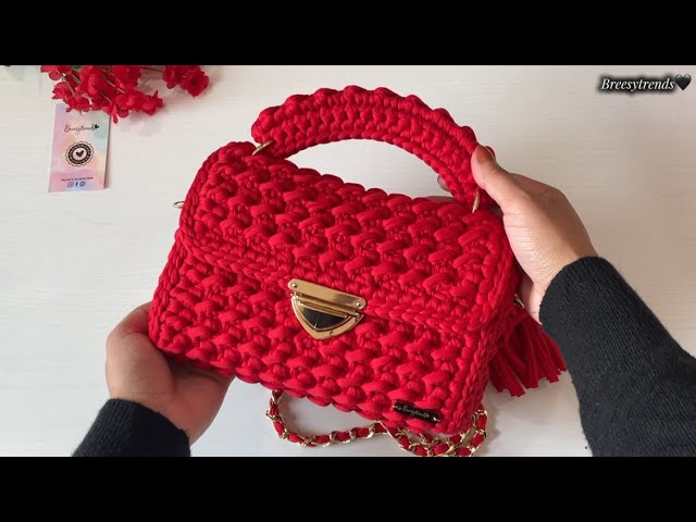 Vídeo relacionado con Zuxbolf Kit de Bordado Tejido para Bolso, Kit de Ganchillo para Tejer con 40x36 CM Red Plástico Cuerdas Accesorios Crochet DIY Kits de Bolso de Ganchillo para Tejer y Hacer Bonito Bolsos de Mano