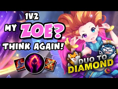 1v2 MY ZOE? THINK AGAIN! DUO TO DIAMOND - VICKSY | League of Legends
