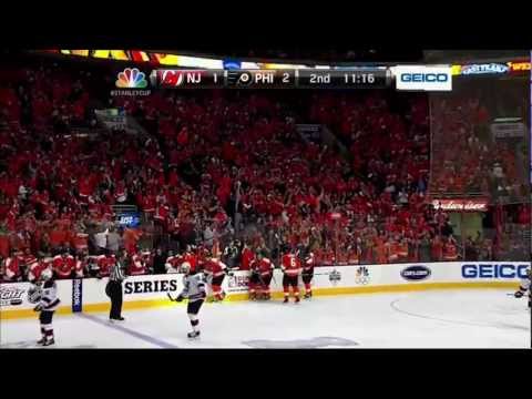 James van Riemsdyk goal. NJ Devils vs Philadelphia Flyers Game 1 4/29/12 NHL Hockey