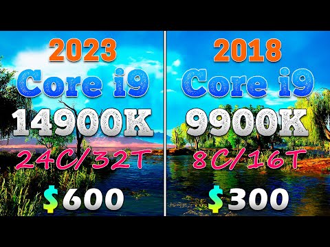 Core i9 14900K (2023) vs Core i9 9900K (2018) | PC Gameplay Benchmark Tested (5 Years Difference)