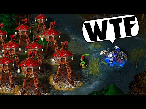 This guy made 30+ towers. What? - WC3 - Grubby