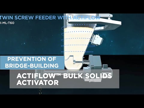 Twin Screw Feeder with ActiFlow Bulk Solid Activator