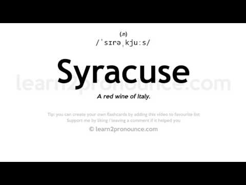 Syracuse pronunciation and definition