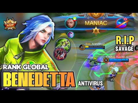 MANIAC! BENEDETTA BEST BUILD 2021 | TOP GLOBAL BENEDETTA GAMEPLAY | MOBILE LEGENDS✓