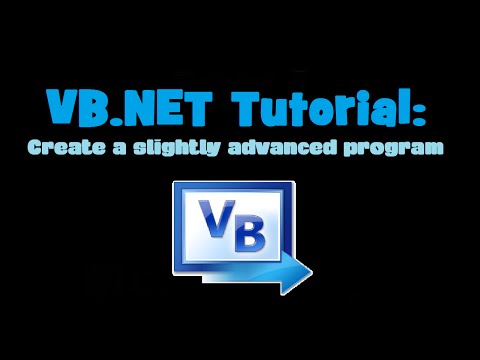 VB.NET Tutorial: Create a slightly advanced program (Visual Basic 2010 Express)