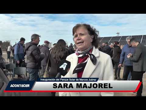 Marcos Juárez: Inauguran Parque Solar Comunitario en la ciudad