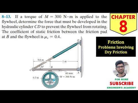 8-13 Friction - Chapter 8 | Hibbeler Statics 14th ed | Engineers Academy