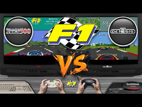 Formula One 🎮 Amiga 500 vs Sega Genesis | Side-by-Side Comparison