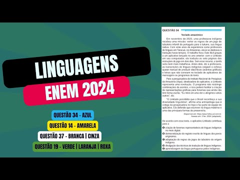 Solution to question 34 (BLUE EXAM) | Languages ​​ENEM 2024