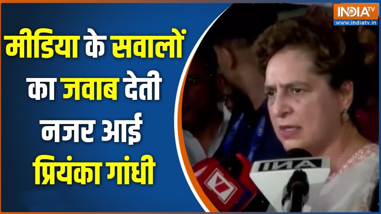 Rahul Gandhi March : मीडिया के सवालों का जवाब देती नजर आई प्रियंका