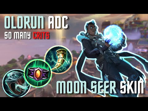MAD CRITS WITH OLORUN ADC | Smite Season 8 Conquest | New Moon Seer skin spotlight