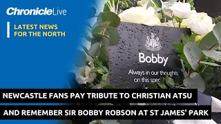 Newcastle fans pay tribute to Christian Atsu and remember Sir Bobby Robsonat St James’ Park