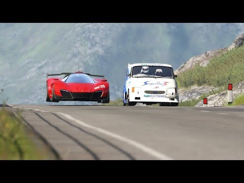 Ferrari Xezri Competizione Concept vs Ford Supervan III V10 at Highlands