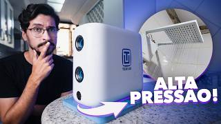 Instalei um PRESSURIZADOR na casa nova! E o Chuveiro ficou muito forte! | Texius SmartHome