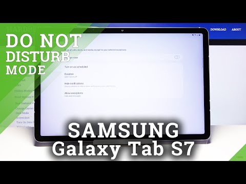 DND Mode in Samsung Galaxy Tab S7 – Switch On / Off Do Not Disturb