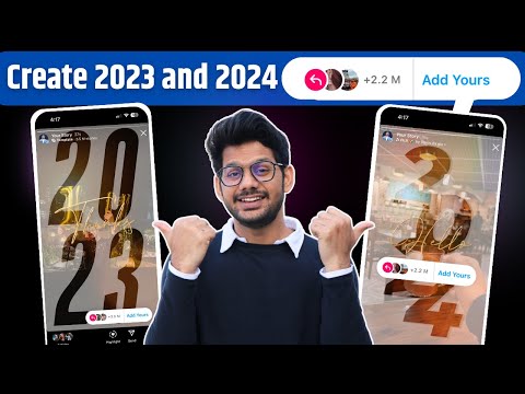How to Create thanks 2023 add yours story template on Instagram  | Hello 2024 Add Yours Templates