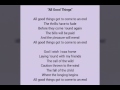 ALL GOOD THINGS - JACKSON BROWNE (LYRICS)