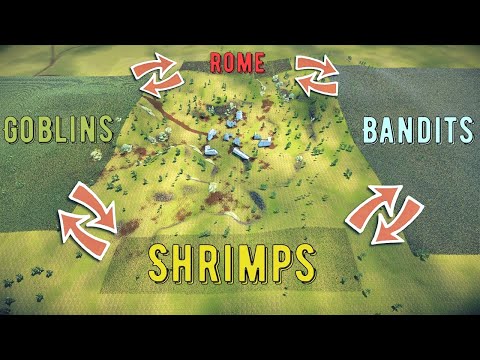 Battle Of 4 Armies: Bandits - Mantis Shrimps - Goblin Warriors - Roman Generals - UEBS 2